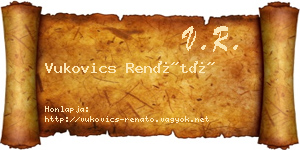 Vukovics Renátó névjegykártya