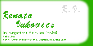 renato vukovics business card