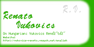 renato vukovics business card